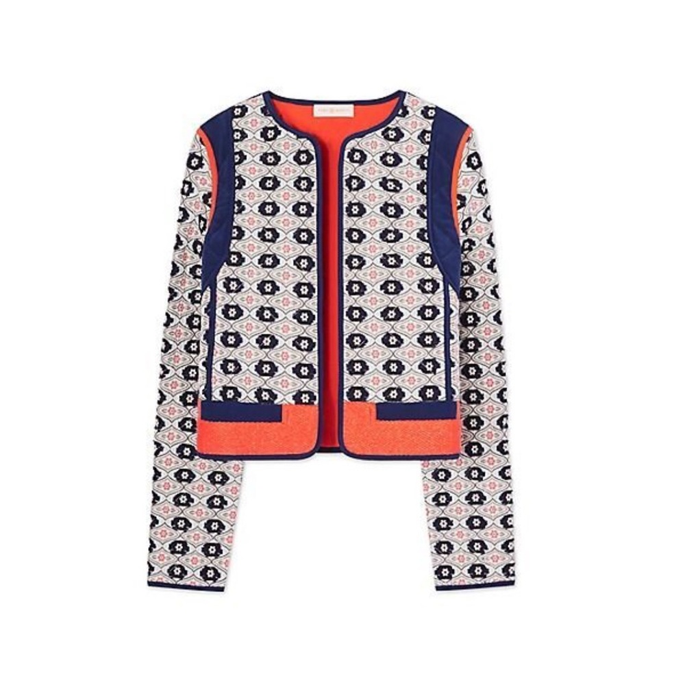 Tory Burch Jacket Chic Patterned Jacket And Black… - image 2
